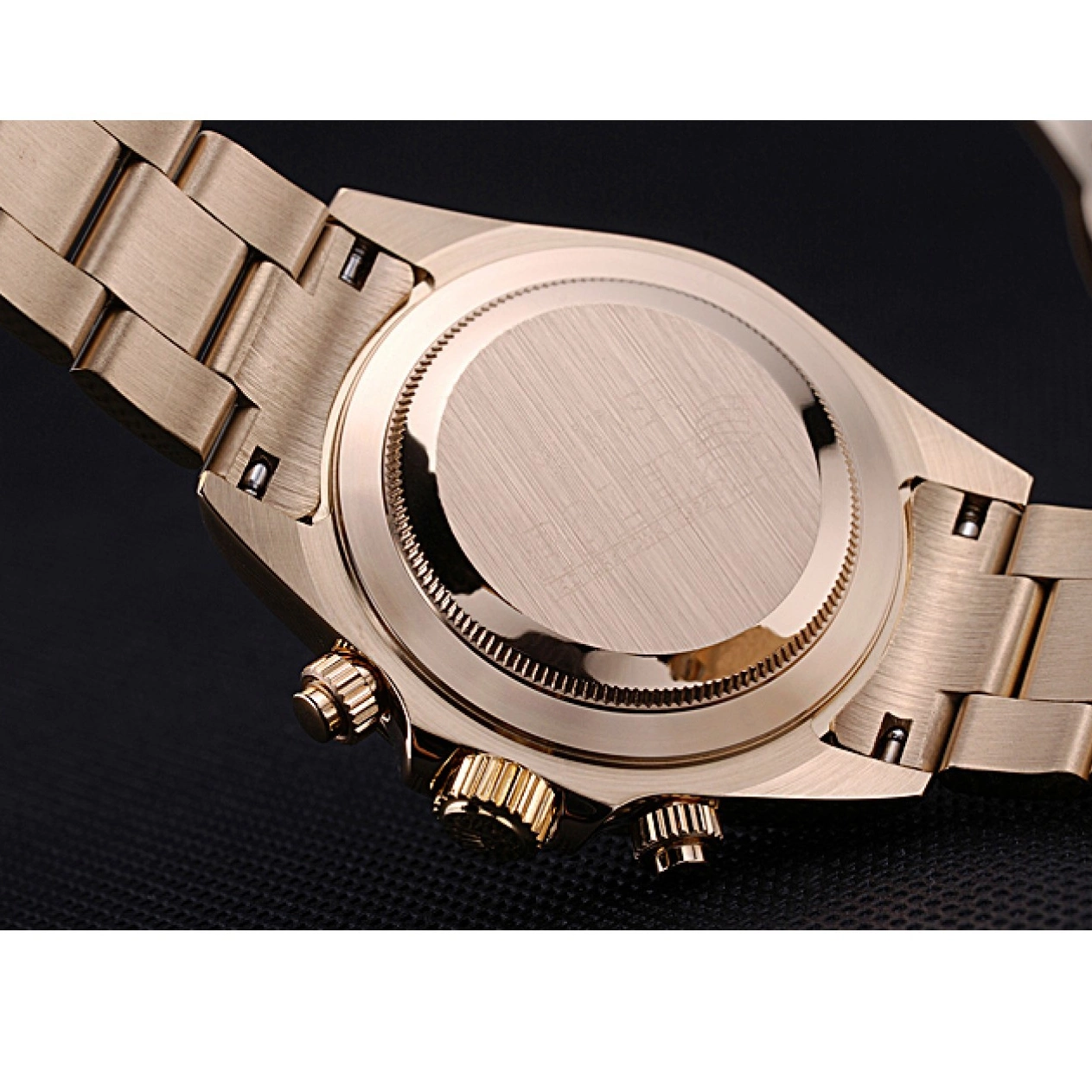 Good copy rolex watches White Rolex Black Daytona Cosmograph Gold 622548 Subdials with Bracelet 0520